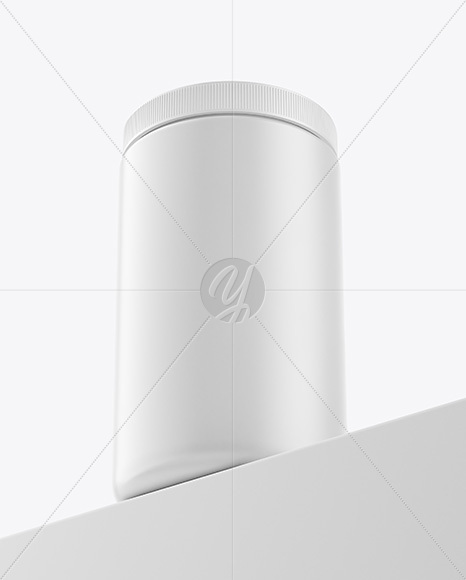 Matte Jar With Powder Mockup