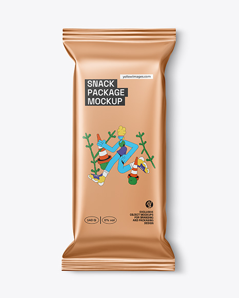 Metallic Snack Package Mockup