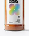 Clear Glass Jar with Chili Powder Mockup