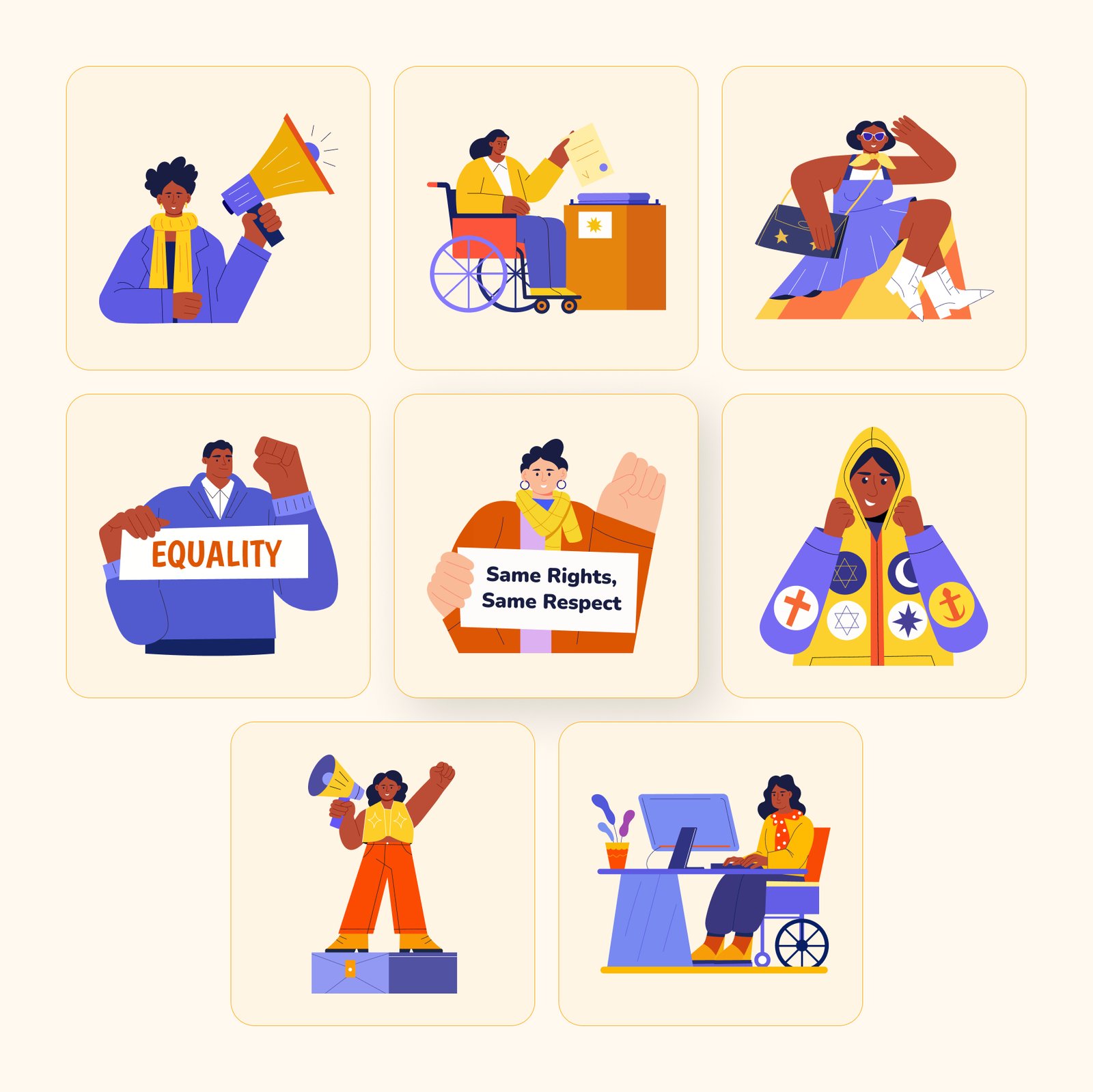 Equality Illustrations Art Set