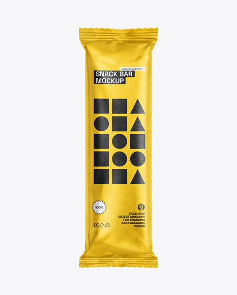 Kraft Paper Snack Bar Mockup