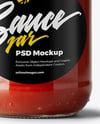 Glass Jar with Tomato Paste Mockup