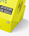Opened Paper Food Box Mockup