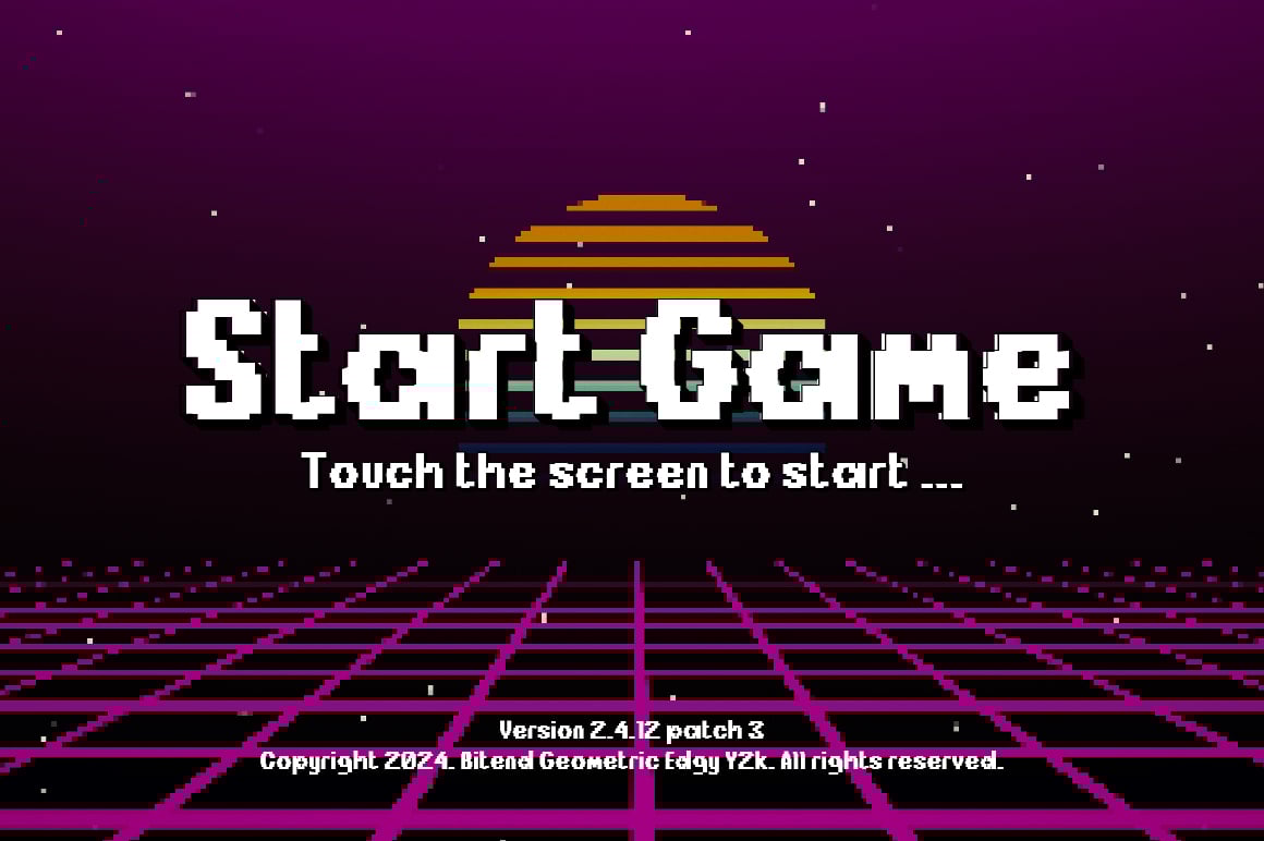Overbit Bold &amp; Strong Edgy Y2K Pixel Font
