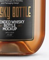Clear Glass Whisky Bottle Mockup