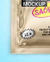 Glossy Metallic Sachet Mockup