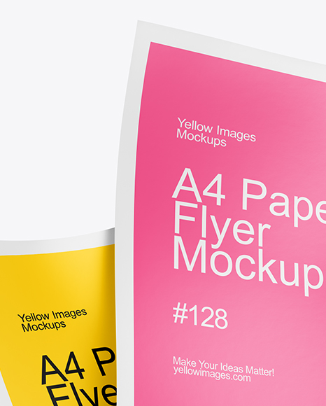 Three A4 Flyers Mockup
