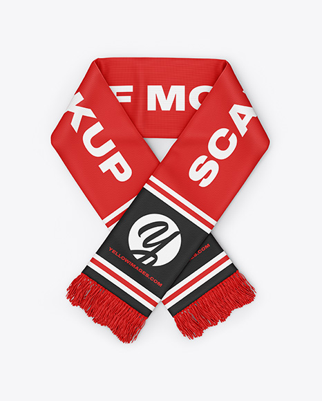 Fan Scarf Mockup - Top View