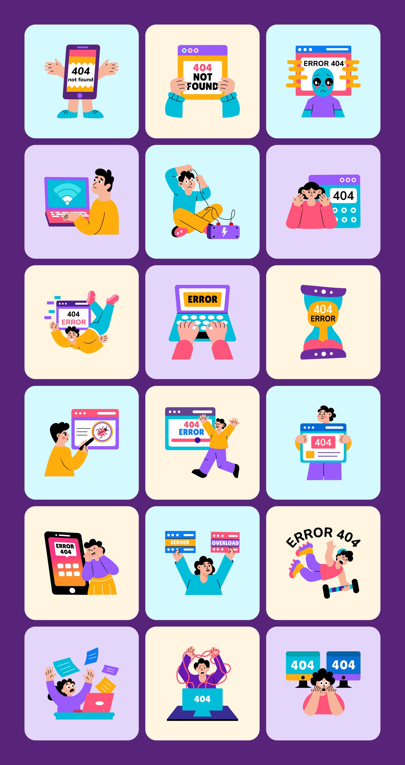 Error Illustrations Art Set