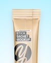 Matte Metallic Stick Sachet Mockup