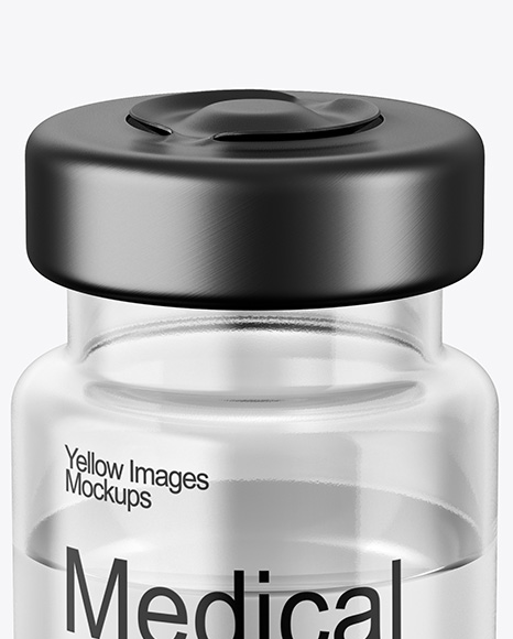 Clear Glass Medical Ampoule Mockup