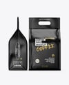 Metallic Coffee Bag Mockup – Front and Side View