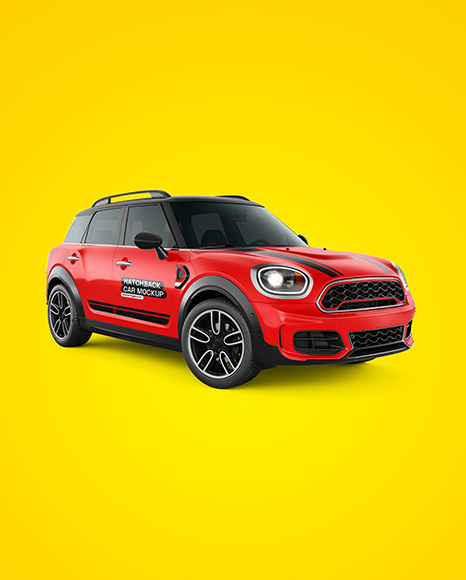 Hatchback Mockup - Half Side View