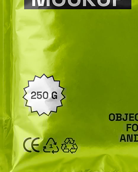 Metallic Sachet with Zip Lock Mockup