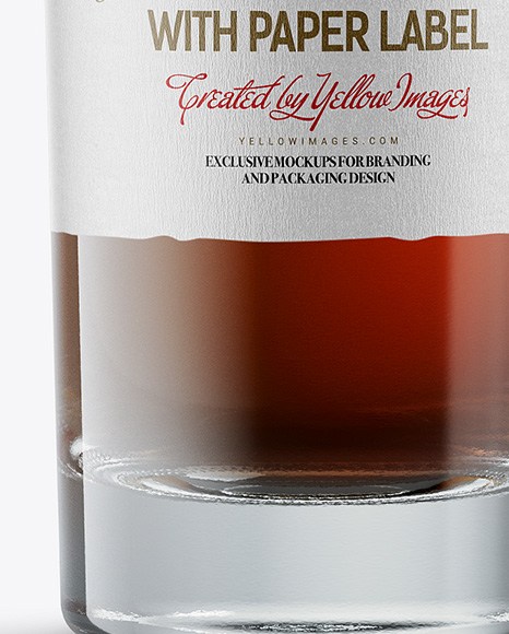 Tall Cognac Bottle Mockup