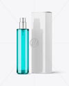 Color Glass Perfume Bottle with Box Mockup