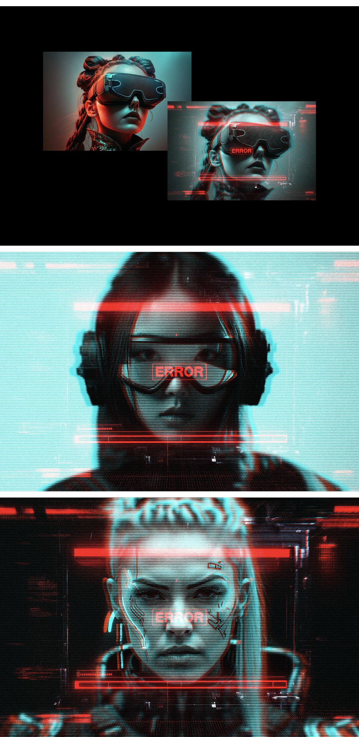 Screen Error Photo Effect
