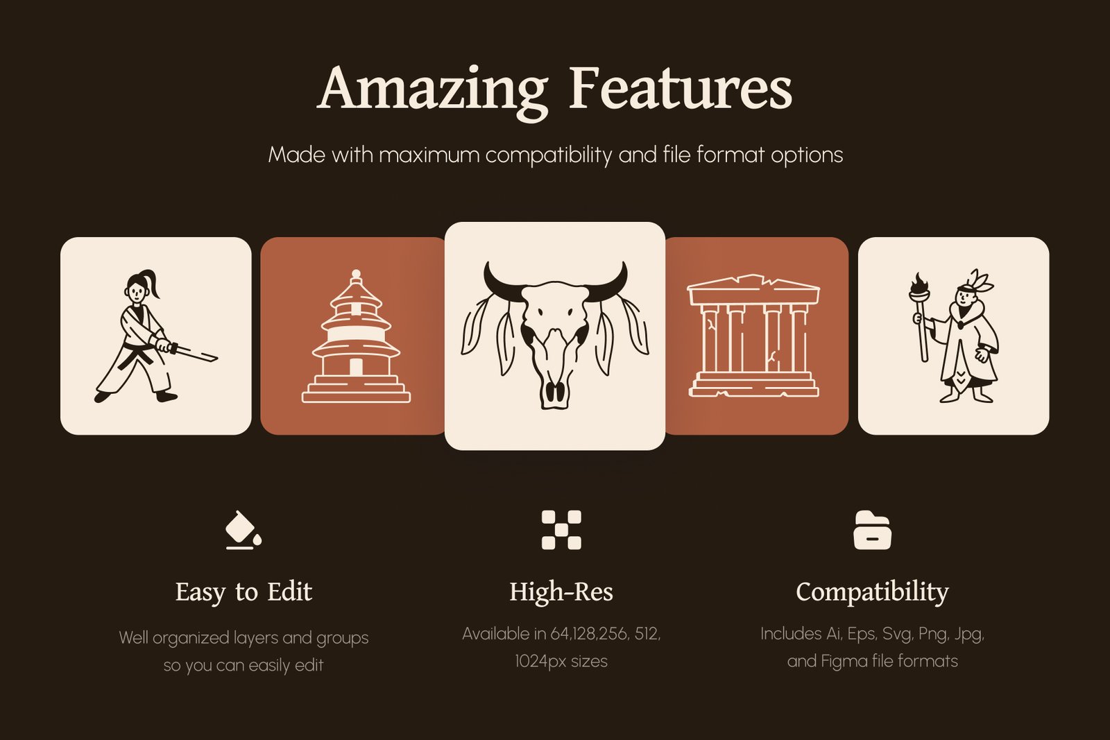 Culture Doodle Icon Set