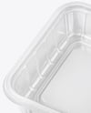 Empty Clear Plastic Food Container Mockup