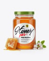 Glass Jar with Acacia Honey Mockup