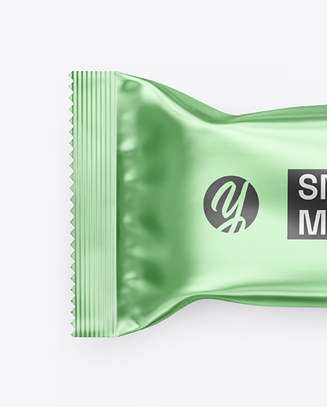 Matte Metallic Snack Package Mockup