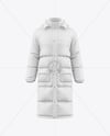 Men's Long Down Jacket Mockup - Front View