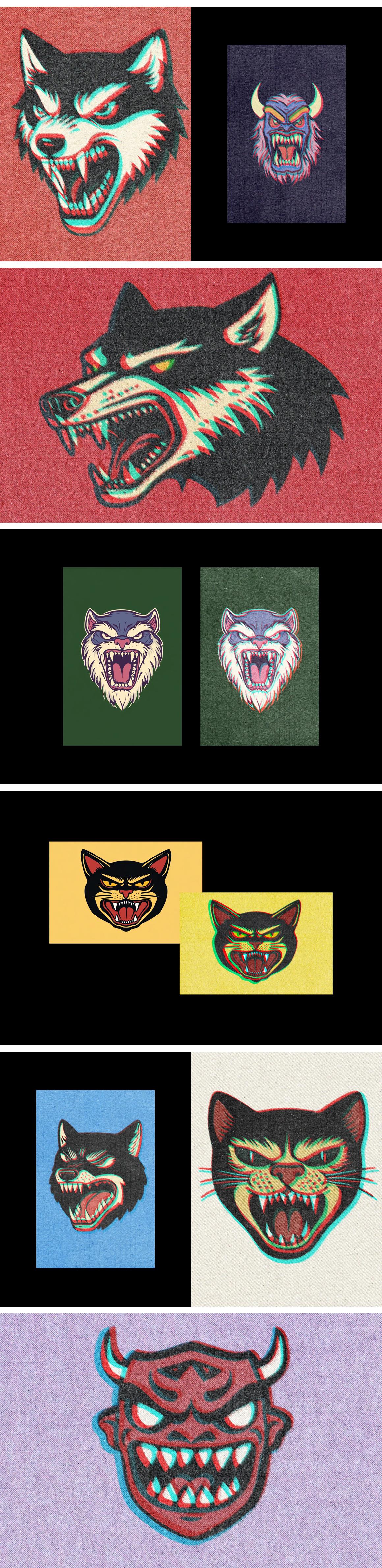 Vintage Screen Printing Design Effect