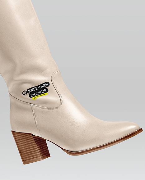 Pair of High-Knee Boots on Women's Legs Mockup