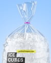 Clear Plastic Bag with Ice Cubes Mockup