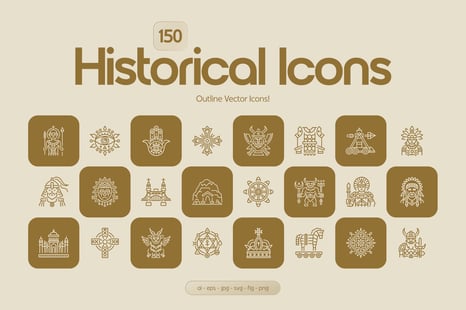 Historical Icons Set - Graphics