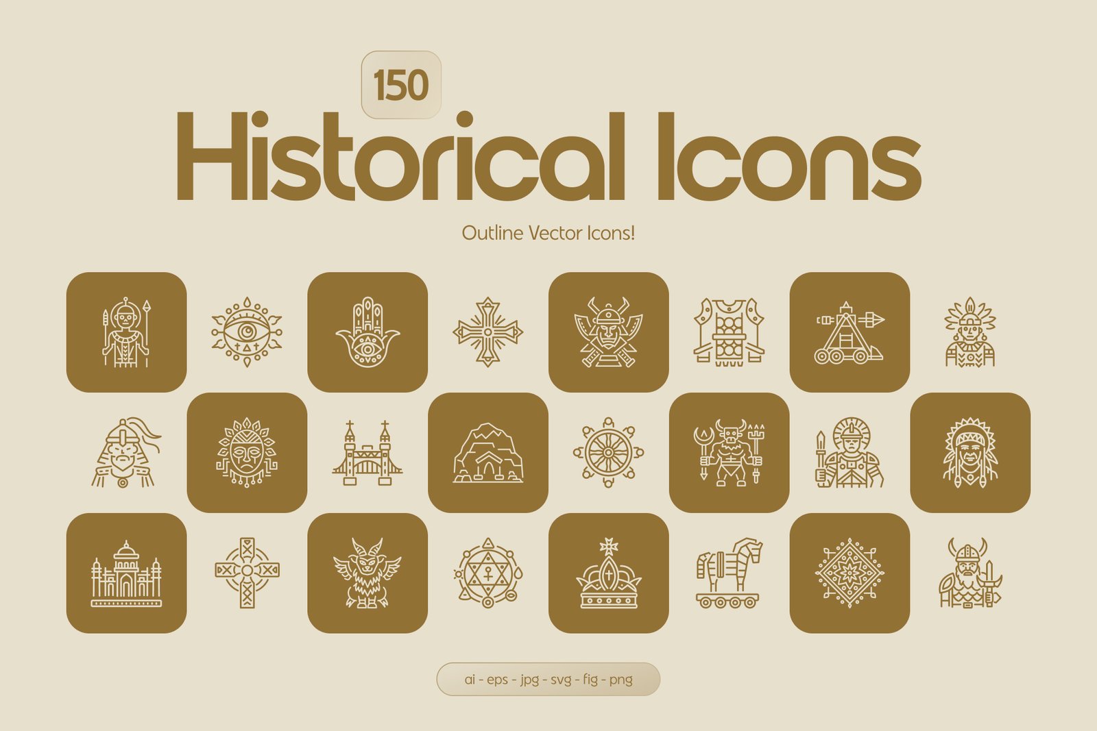 Historical Icons Set