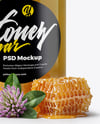 Glass Jar with Raw Clover Honey Mockup