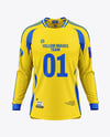 Long Sleeve Soccer Jersey Mockup - Front View