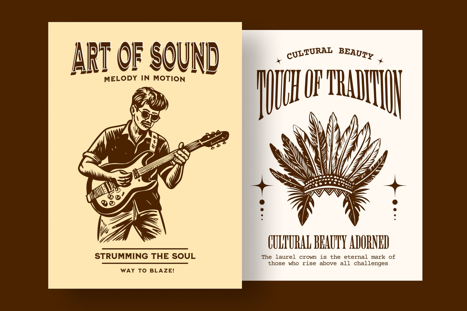 Vintage Culture Illustration Set