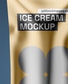 Glossy Metallic Ice Cream Package Mockup