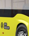 City Bus Mockup - Front Half Side View
