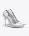 Pair of Glossy Stilettos Mockup
