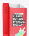 Paper Food Bag with French Hot Dog Mockup