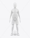 Kids V-Neck Sports full Kit Mockup - Front View