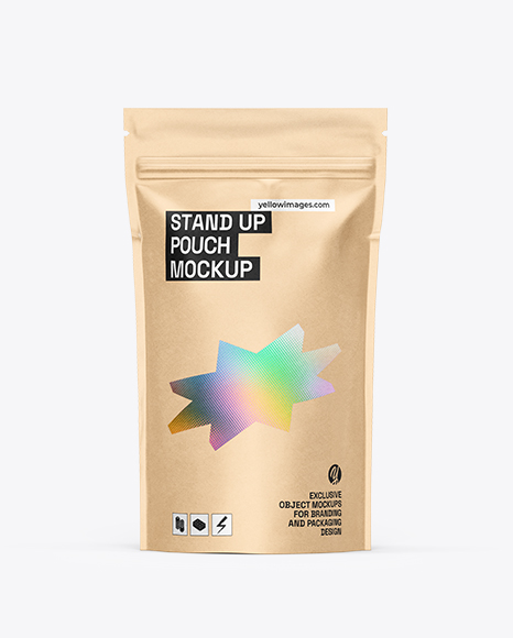 Kraft Stand-up Pouch Mockup
