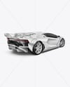 Sport Car Mockup - Back Half Side View