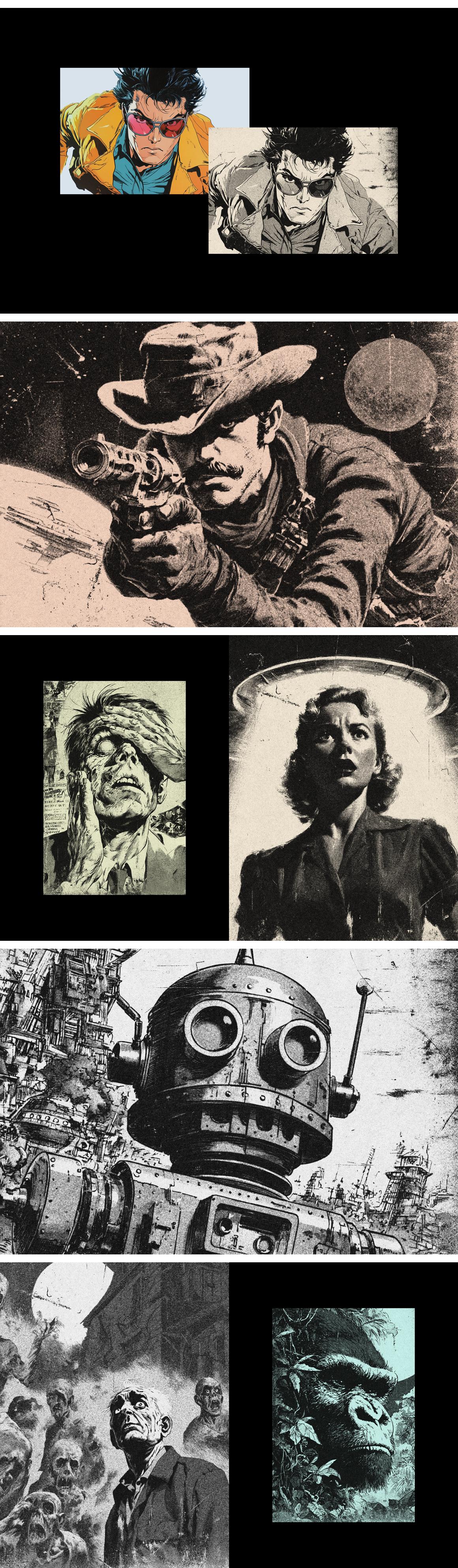 Retro Grunge Print Effect