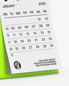 Desk Calendar Mockup – Half Side View