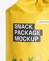 Kraft Round Snack Package Mockup