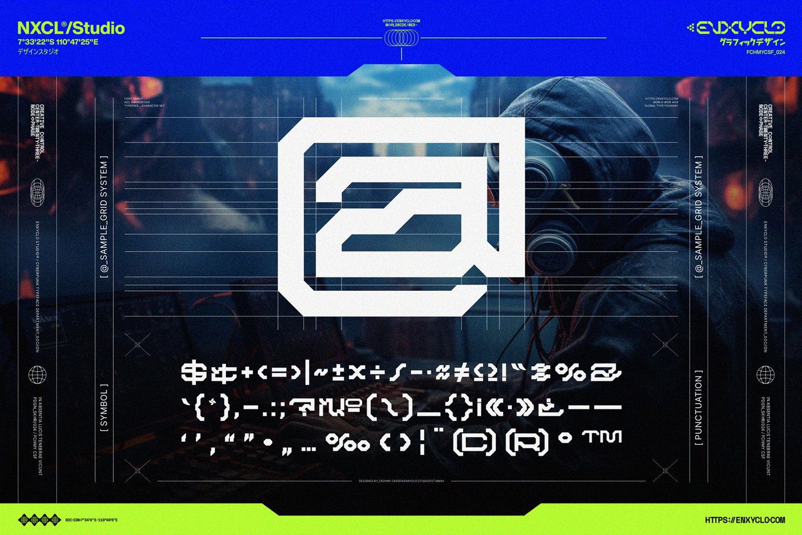 NCL GRAXEBEOSA FONT FAMILY - CYBERPUNK FUTURISTIC MECHA FONT