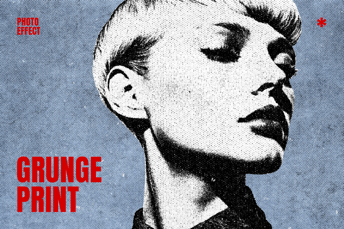 Grunge Halftone Photo Effect