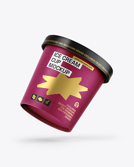 Kraft Paper Ice Cream Cup Mockup