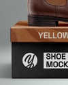 Chelsea Boot with Shoe Box Mockup