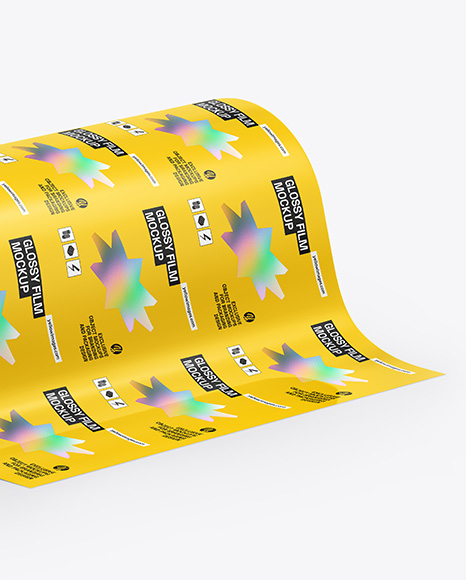 Glossy Film Roll Mockup