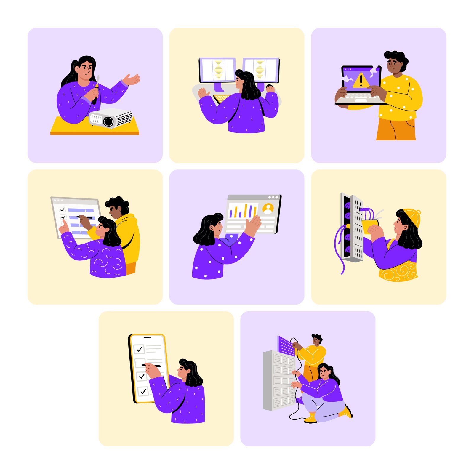 IT Illustration Art Set